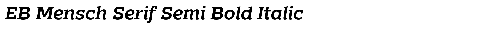 EB Mensch Serif Semi Bold Italic image